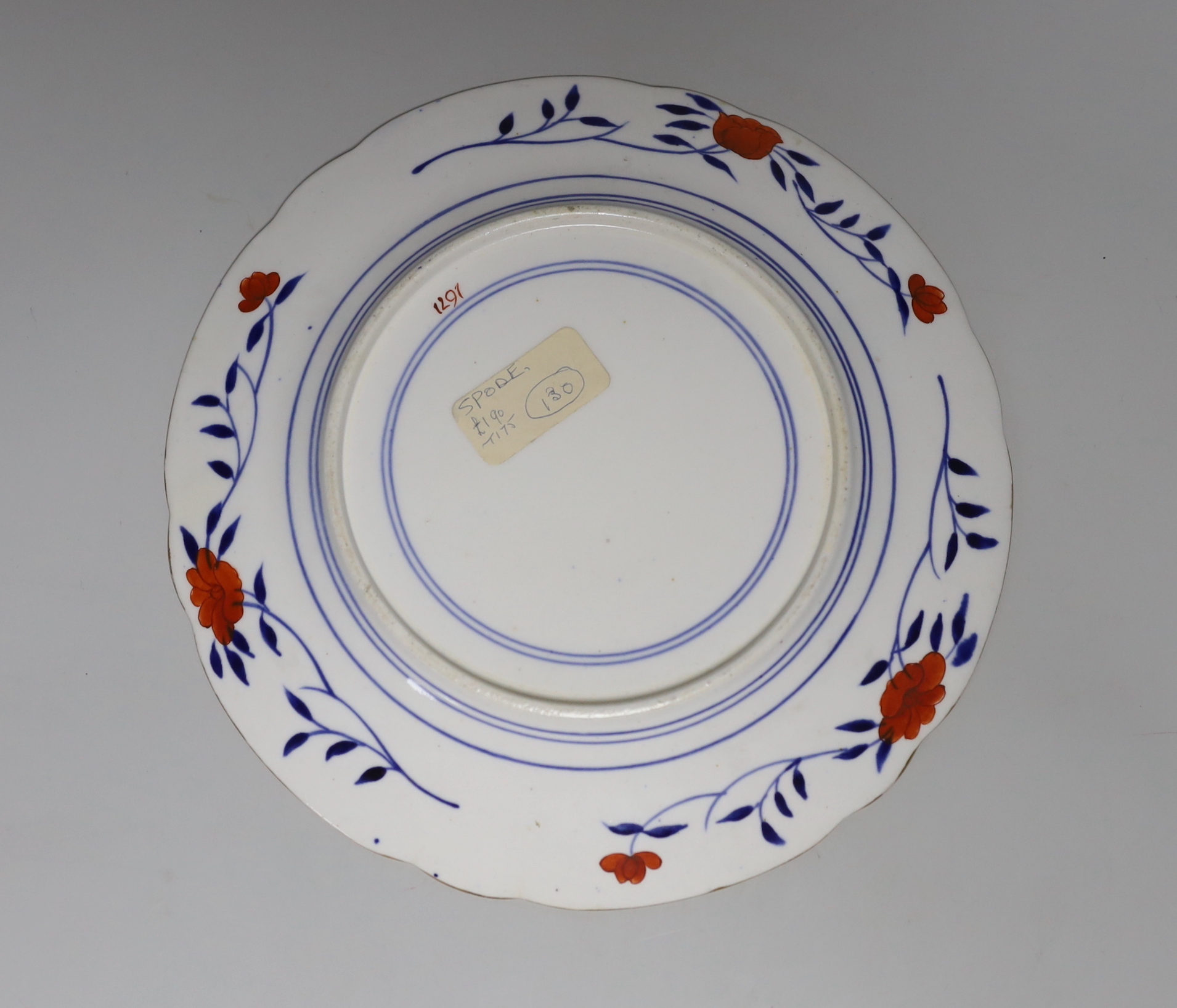 Three Worcester Flight and Barr and Barr chinoiserie plates